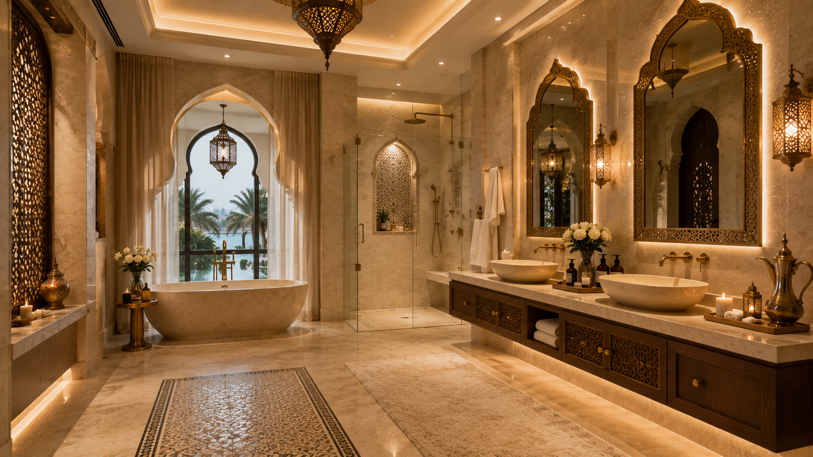 Arabic Luxury Bathroom in Abu Dhabi - bathroom design variety 23