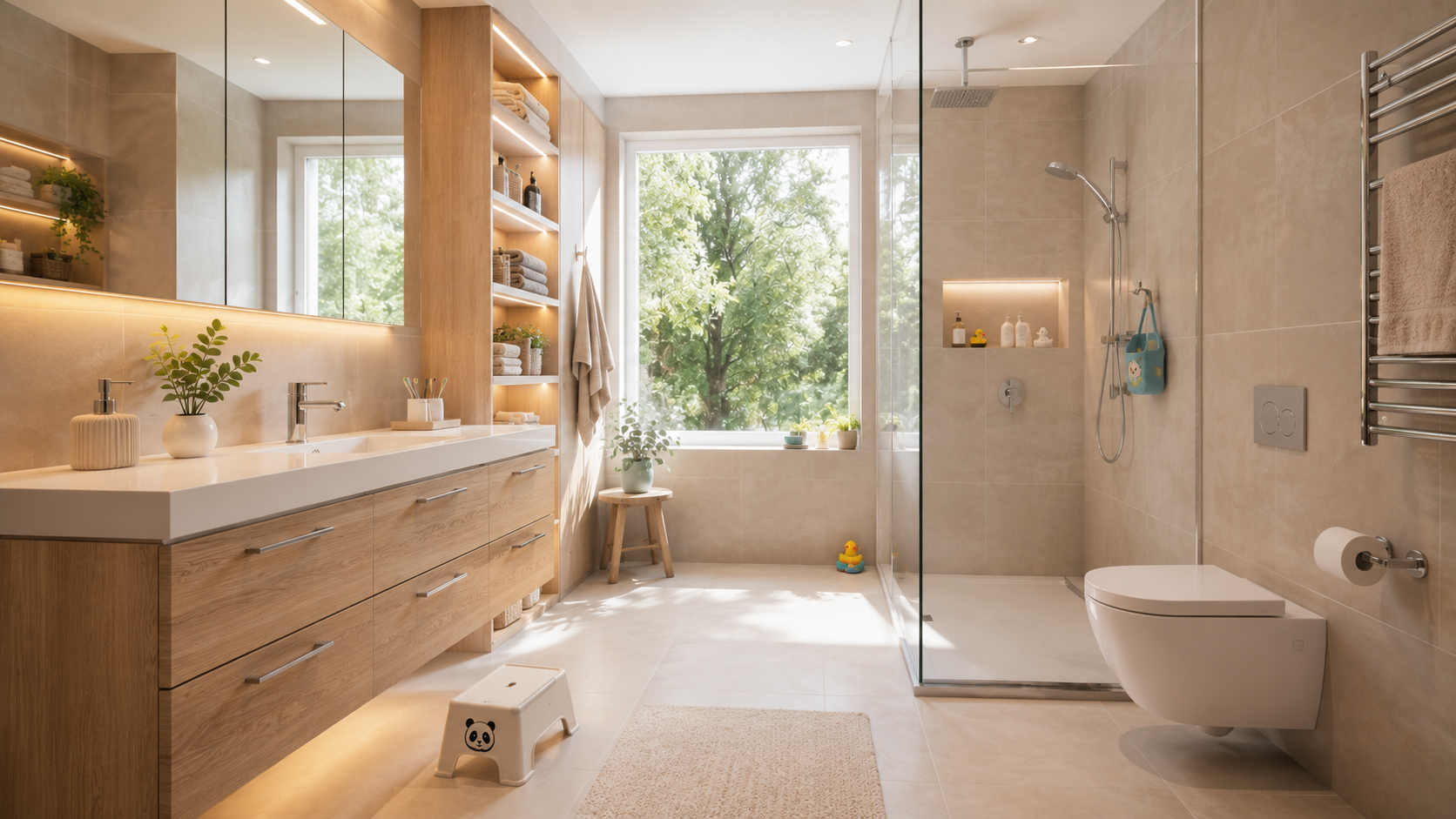Family Bathroom Renovation in Abu Dhabi - bathroom design variety 7