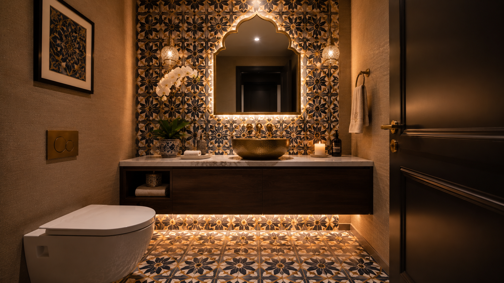 Powder Room Design in Abu Dhabi - bathroom design variety 11